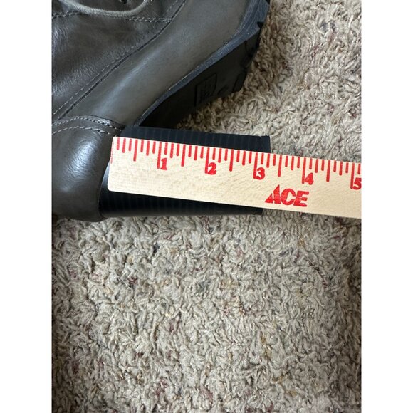 Dolce By Mojo Moxy Gray Lace-Up Ankle Boots Chunky Heel plaid Cuff Womens 9 - Picture 12 of 12